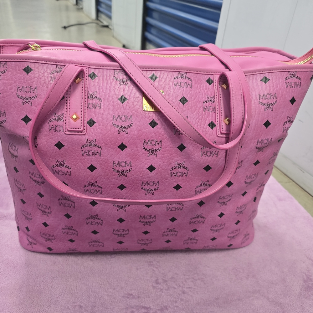 MCM Pink Women's Leather Very Large Tote Bag